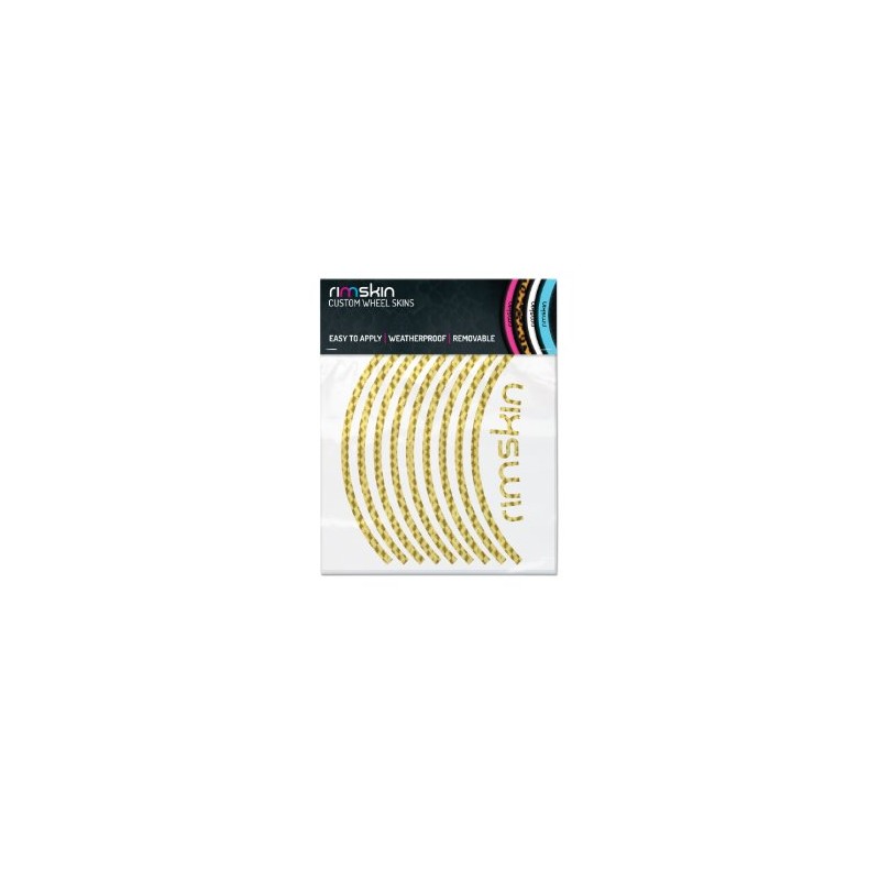rimSkin BMX Machined Single Wheel Rim Skin Pack, Metallic Gold