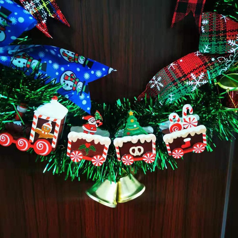 Christmas Front Door Wreath Funny Santa Claus Leg Decor Christmas