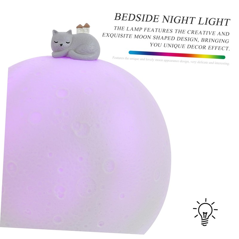 BIUDECO USB Charging Night Lamp Small Moon Night Light USB
