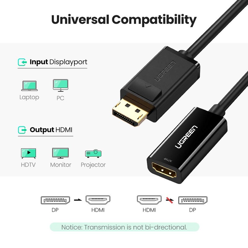 UGREEN DP to HDMI Female Converter 4K