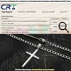 MILACOLATO 925 Sterling Silver Cross Necklace for Men Women, 5mm