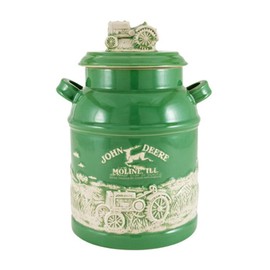 M. CORNELL IMPORTERS 6934 John Deere Milk Can Cookie Jar