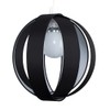 MiniSun Modern Black Fabric Cocoon Globe Style Ceiling Pendant Light