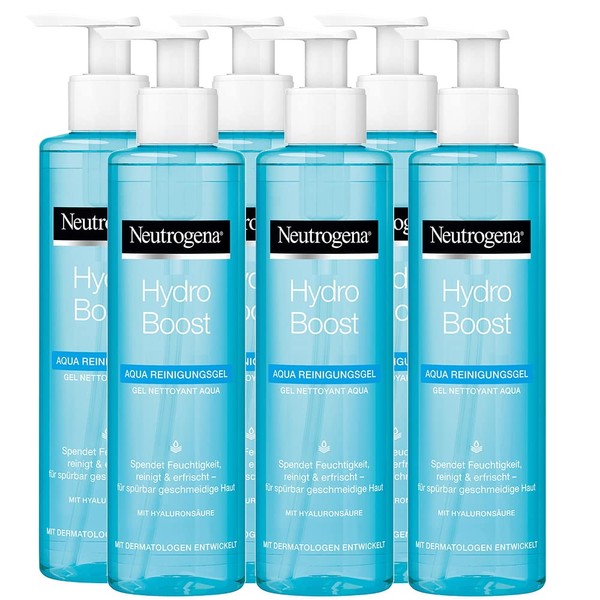 Neutrogena Hydro Boost Aqua Cleansing Gel 6 x 200 ml