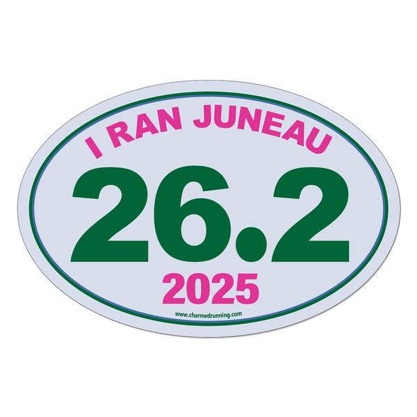 Charmed Running Brand I Ran Juneau Marathon 26.2 Car Magnet