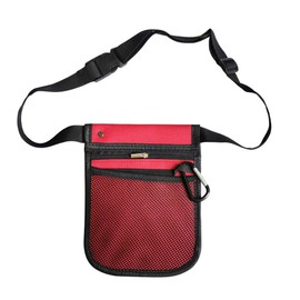 Nurse Organizer Belt Waist Bag Pouch Case for Medical Scissors Care Kit Tool (Dark Red)