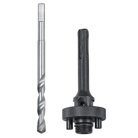 kwb SDS-Plus Shank for Easy-Cut Hole Saw 35-105 mm with 5/8 Inch -18 UNF Thread Including HSS Pilot Drill
