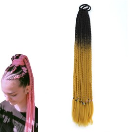 prinfantasy Hair Jewelry for Braids Womens Wigs Color Wigs Braid Wigs Ponytail Extension Braids Hair Extensions Hairpiece Gradient Hair Piece Women's Afro Wig, BZ168