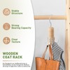LMSAWK Wooden Belt Hanger Tie Rack Organizer 6 Hooks 360°
