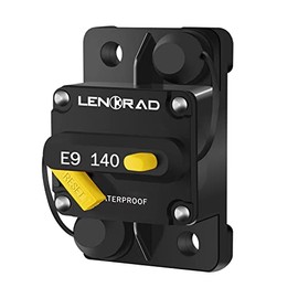 LENKRAD LENKRAD 140 Amp Marine Circuit Breaker Resettable 140A with Manual Reset Switch Button for Boat, Trolling, RV, Yacht, 12V - 48V DC, Waterproof, Surface Mount(140 Amp Boat Circuit Breaker)