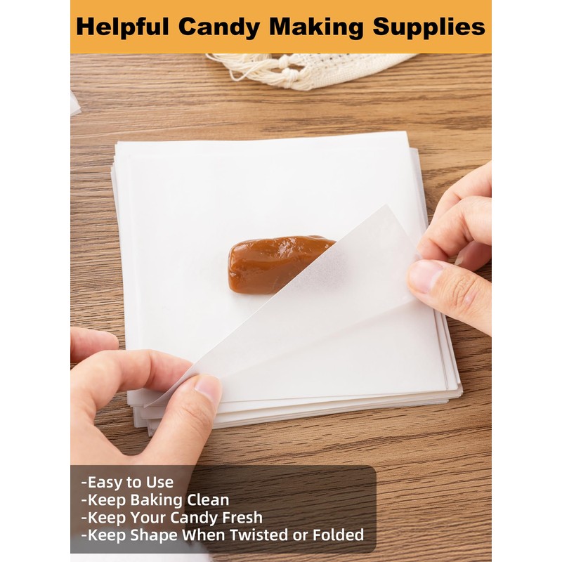 AENTGIU Candy Wrappers for Homemade Candy - 5x5 Inches 300