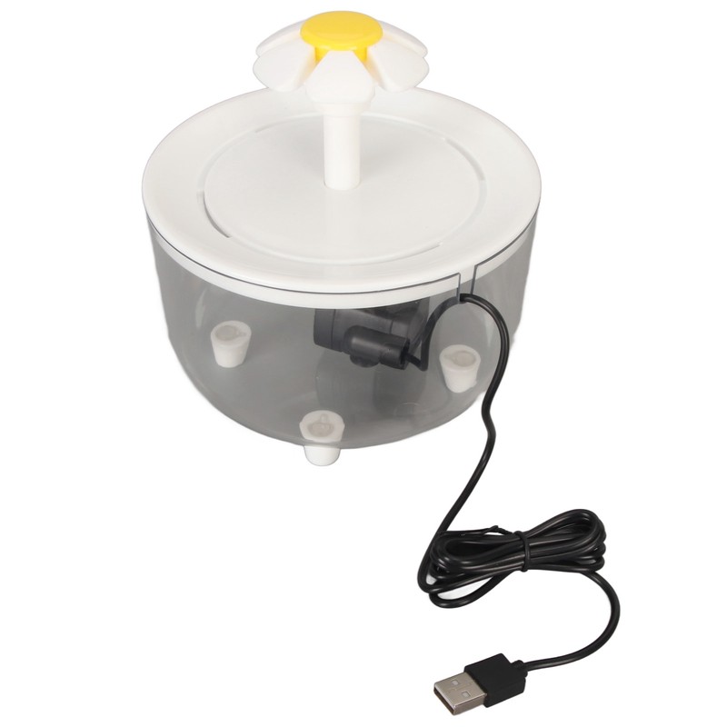 Cat Water Fountain Automatic Circulation USB Transparent Water Tank Silent