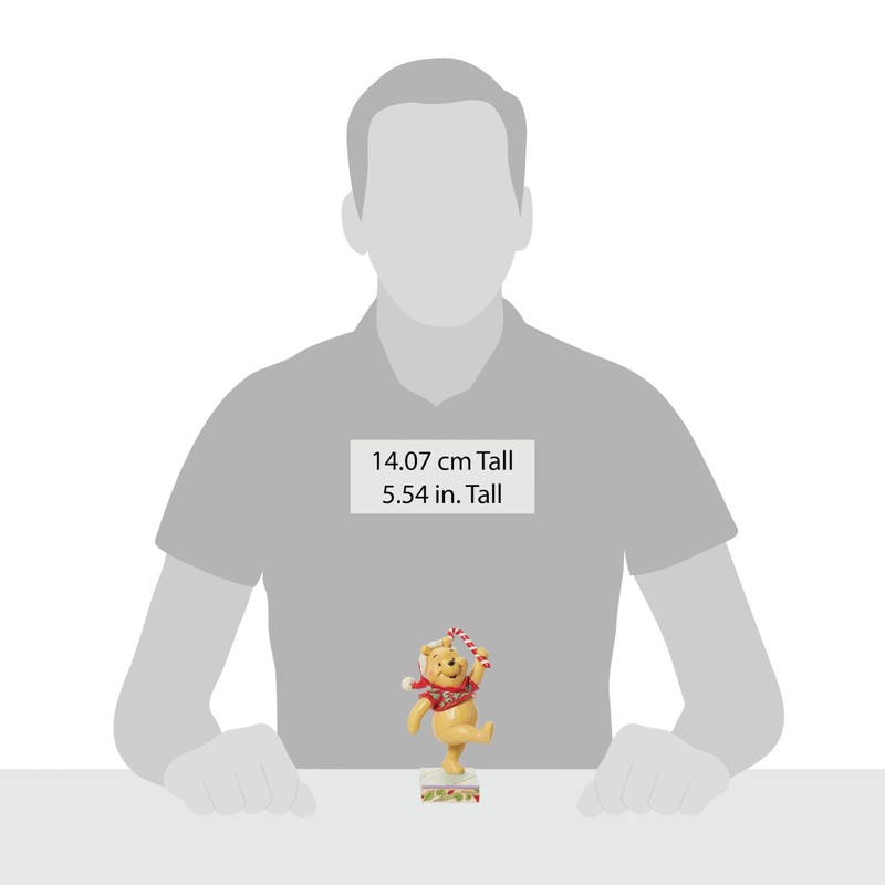 Jim Shore Enesco ディズニー トラディション キャンディケーンを持つくまのプーさん 5.5インチ