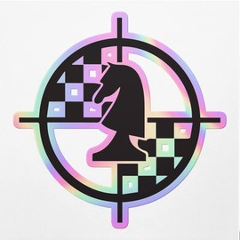 Holographic Decal Stickers of Checkmate Premium Waterproof Vinyl Decal Stickers for Laptop Phone Accessory Helmet Car Window Mug Tuber Cup Door Wall Decoration ANDVER307442aHO