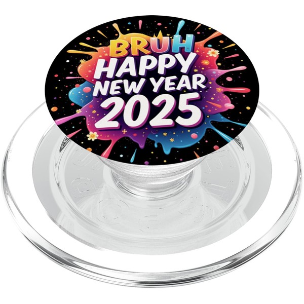Bruh Happy New Year 2025 PopSockets PopGrip für MagSafe