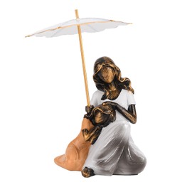 BRABUD Resin Mother Daughter Figurine, Loving Relationships Between Mother and Daughter, Home Desk Bedroom Decor (White) TQSHBS11