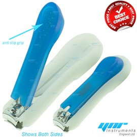 YNR ® German Best Fingernail Clippers Black Blue | Perfect New Year Gifts for Men & Women | Extra Sharp Easy Grip Nail Clipper | Professional Deluxe Stainless Steel Nail Clippers