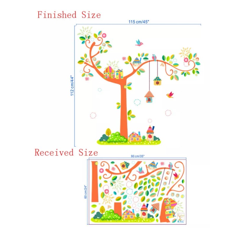 DaraBaby Vinil Infantil Casa De La Selva Cuarto Recamara Sala+