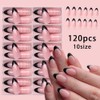 120 Piezas Uñas Postizas, Uñas Postizas Cortas, Uñas Press On