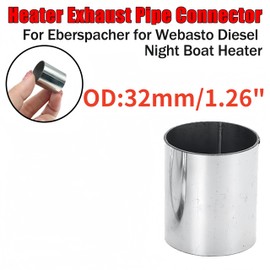 Heater Exhaust Pipe Connector Air Diesel Parking Heater，OD:32mm 11/4inch Stainless Steel Gas Vent Hose With Clamps For Webasto Diesel Heater (1Set)