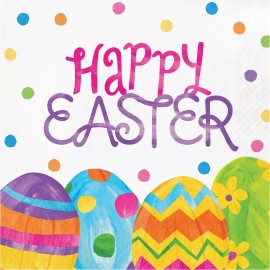 Creative converting Egg Toss "Happy Easter" 16 Ct Lunch Paper Napkins