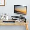 TEAMIX 26 inch Triangle Monitor Stand Riser, Desktop Corner Shelf