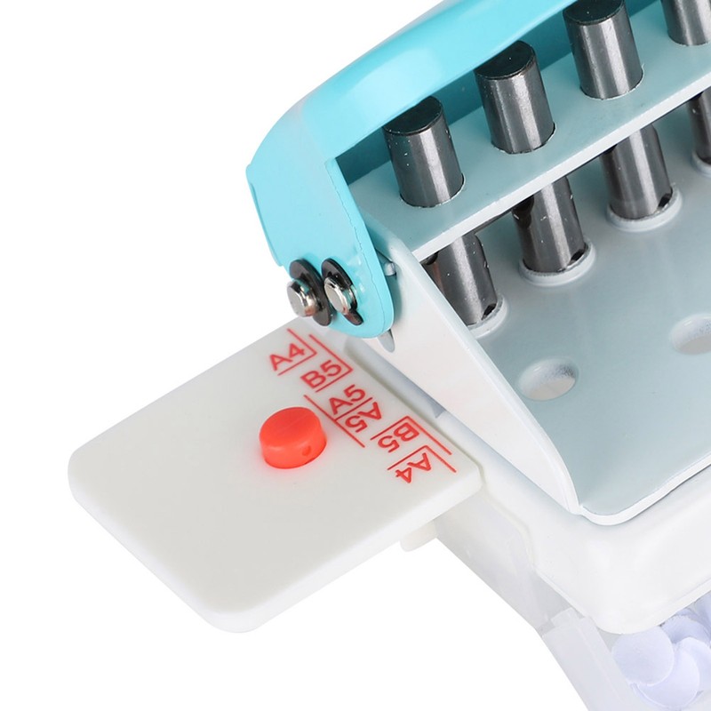 Adjustable Hole Punch Green Manual Office Home Universal A4 Paper