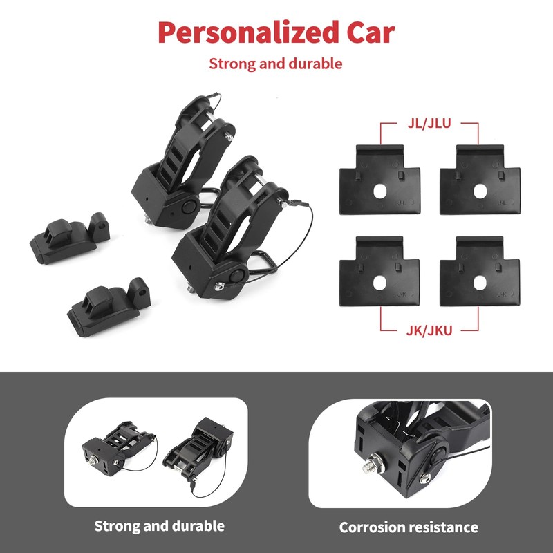 Linskip Hood Latches Aluminum Hood Catch Kit Replacement Compatible with