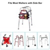 supregear Side Walker Bag, Walker Accessories Bag w/Cup Holder, Folding