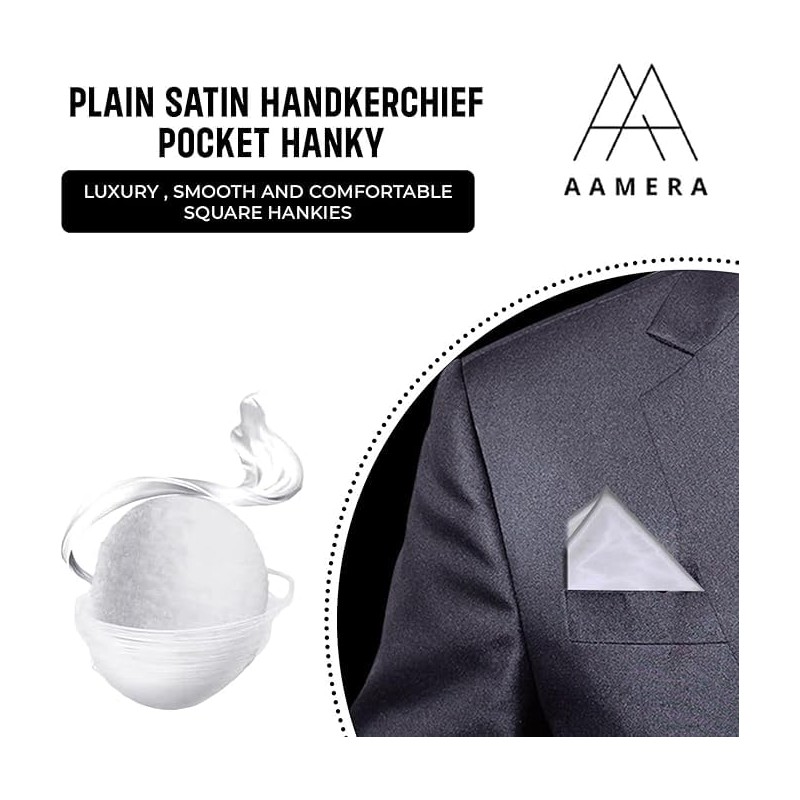 Mens Navy Blue Hanky Handkerchief Pocket Square Plain Satin Solid