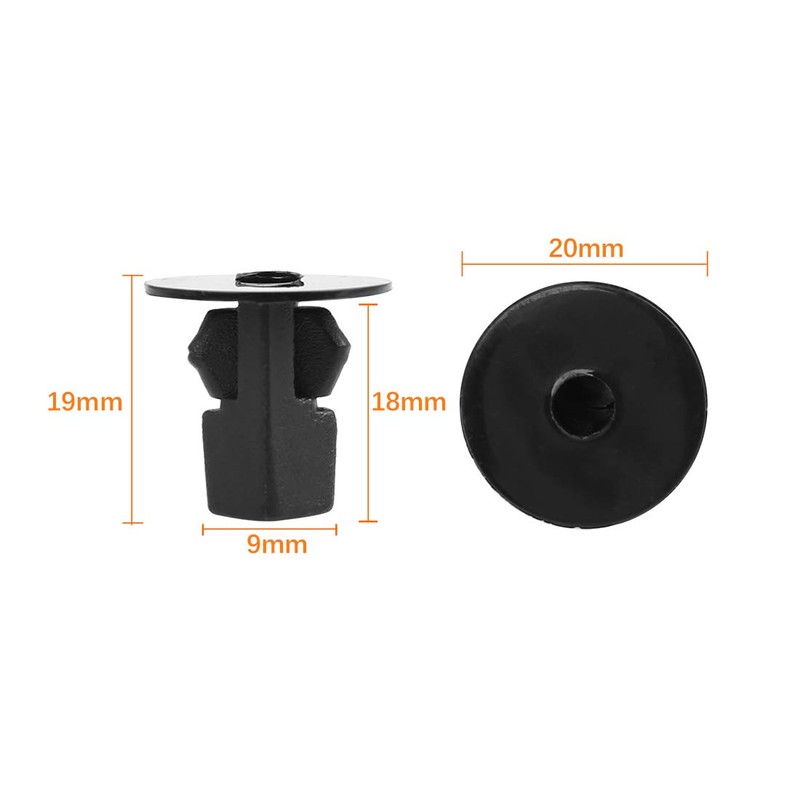 sourcing map Plastic Rivet Mudguard Clips 90189-06013 Pack of 40