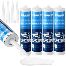 Kohree RV Roof Sealant 4 Pack, Self-Leveling Lap Sealant White, RV Caulking for Roofing, Maintenance, Repair