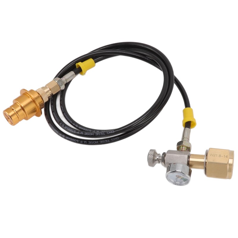 Soda Maker Adapter Hose Kit 1.5m Black Hose with Gold