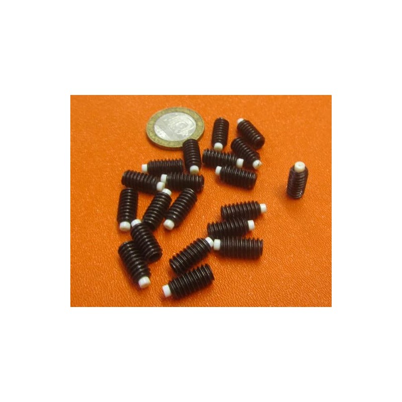 Black Oxide Steel Nylon Tip Set Screw 1/4"-20 x .500"