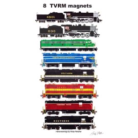 Tennessee Valley Railroad Museum Locomotives 8 magnets Andy Fletcher