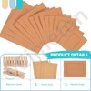 Cimeton 50Pcs Brown Paper Picture Frames 3" 4" 5" 6"