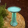 Smart Solar 207239-MG Wingate Birdbath, Mint