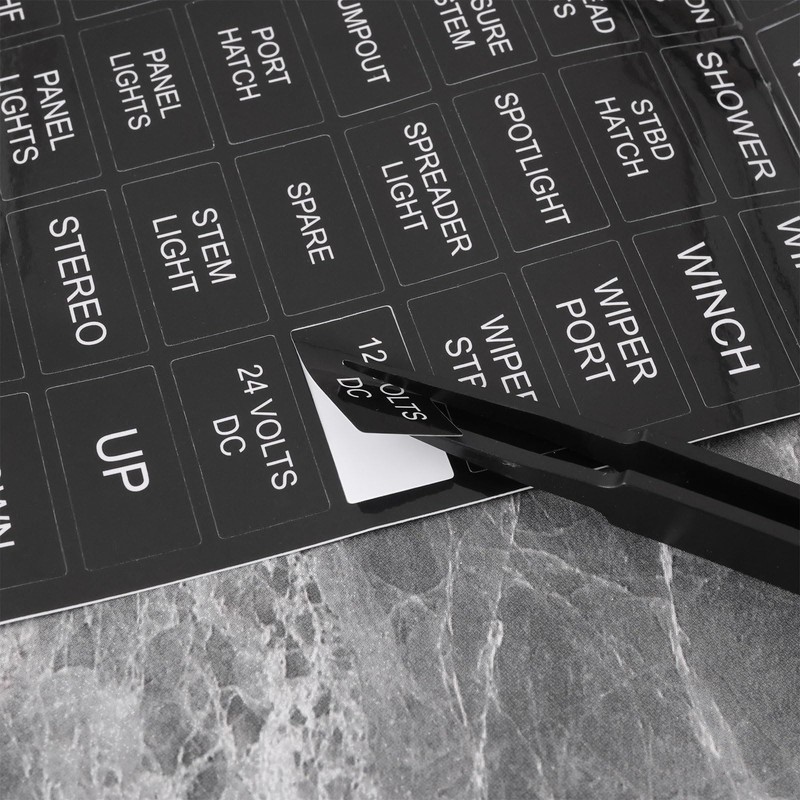 Briny River Pack of 96 Switch Label Sticker Boat Marine