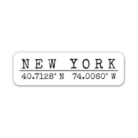 Squiddy New York City Coordinates - Vinyl Sticker Decal for Phone, Laptop, Water Bottle (3" Wide)