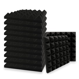 SK Studio Acoustic Foam Convoluted Foam Acoustic Foam Sound Insulation for Sound Studio Sound-Absorbing Damping Wall Foam Pyramid Pack of 12