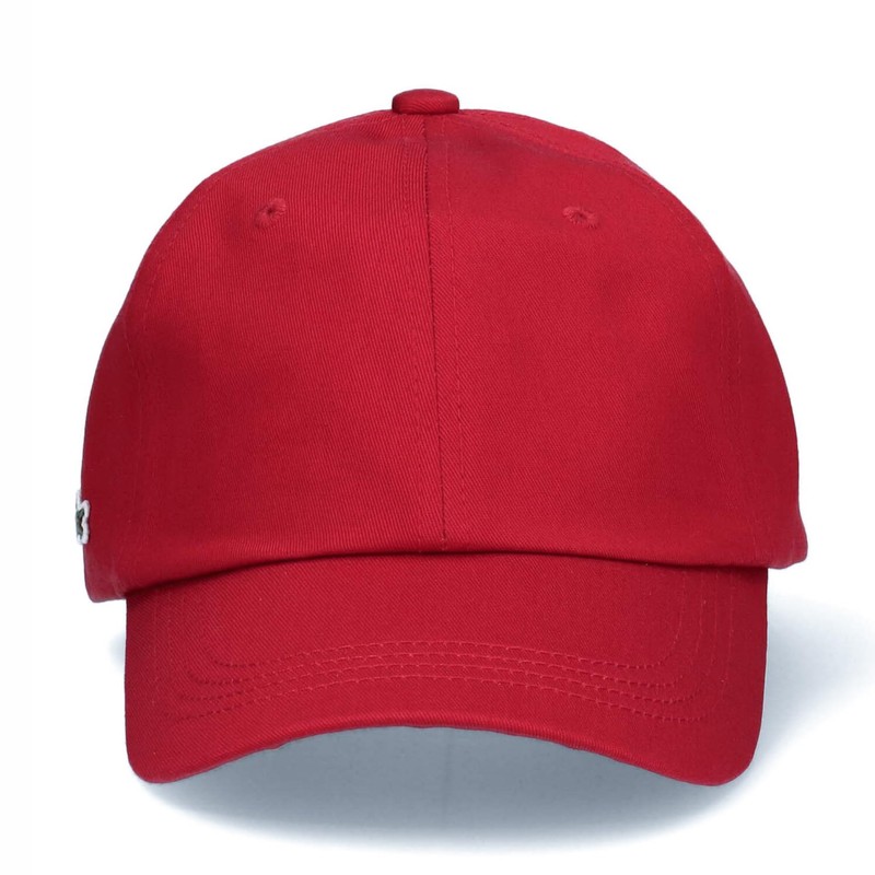 Lacoste Leather Belt Side Logo Cap (Red), red