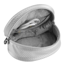 Beats Solo2, Solo3 - Funda rígida para Auriculares (Incluye Cable de Espacio, Accesorios para Las Piezas), Silver Pouch