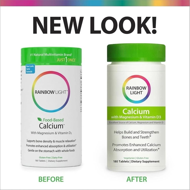 Rainbow Light - Calcium With Magnesium & Vitamin D3 Tablets,