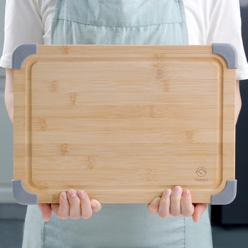 Takemi TM-CB1S Bamboo Cutting Board, Antibacterial, Anti-Slip, 1.3 x 1.0