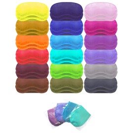Eye Mask Sleep Masks Pack of 36 PorsMing Sleeping Mask Blindfold Eye Cover Team Building Games Party with Nose Pad and Adjustable Strap for Women Men Kids 4 Layers Colors (18 Color 36 Pieces)