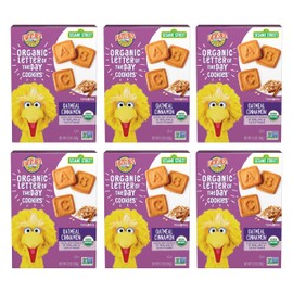 Earth's Best Organic Letter of the Day Cookies for Toddlers 2 Years Old and Up, Oatmeal Cinnamon Flavor, 5.3 Ounce Box (Pack of 6)