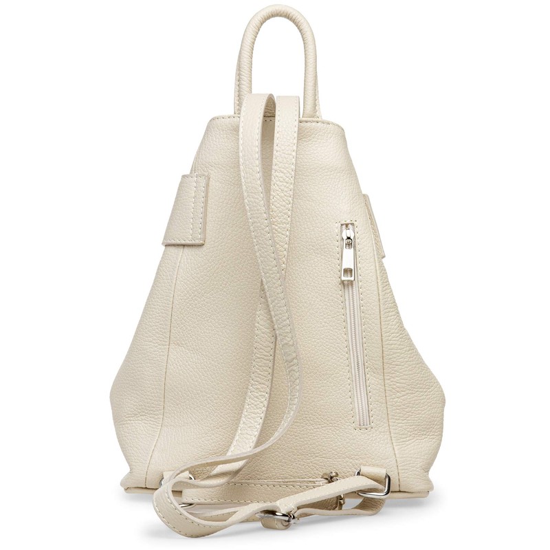Caspar TL790 Elegant Women's Genuine Leather Backpack - Large, red