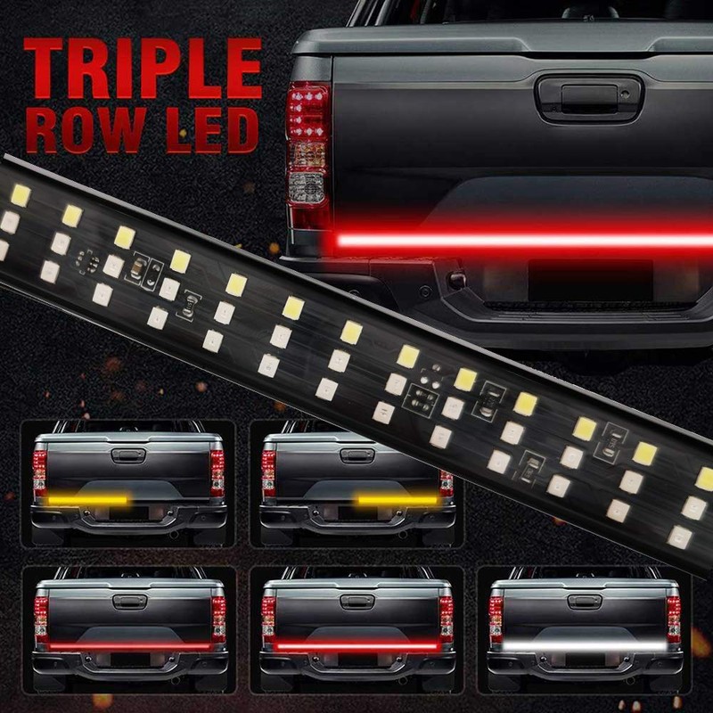Ricoy 60inch Triple-Row 6-Function Amber Sequential Turn Signal LED Truck