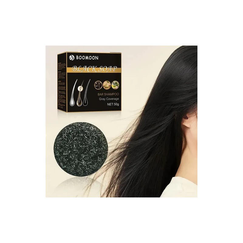 3 Piezas Negro Champú Y Jabón Neutral Para Cabello Limpio