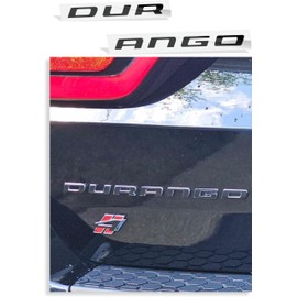 Reflective Concepts Durango Lift Gate Emblem Overlay Decal Sticker - 2011-2026 Dodge Durango - (Color: Flat Black)